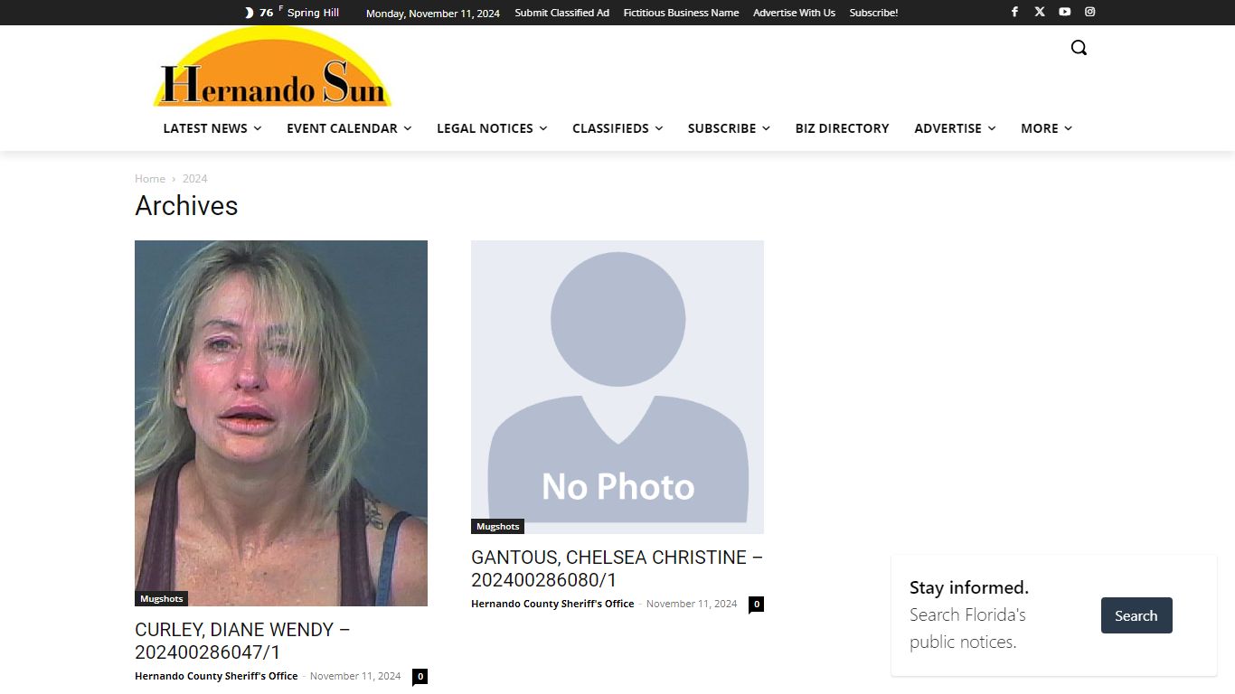 Mugshots Archive - Hernando Sun