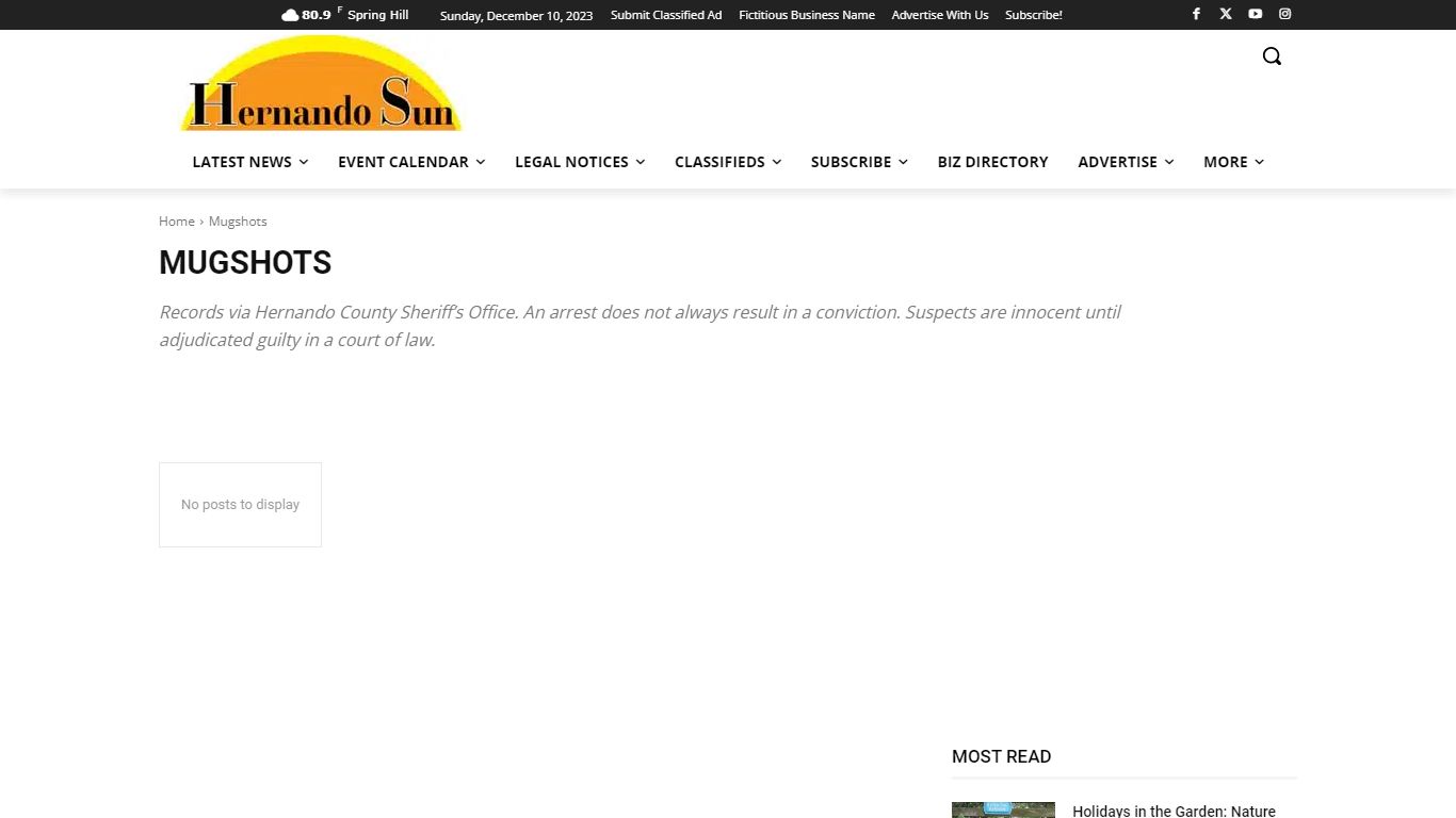 Mugshots Archives - Hernando Sun